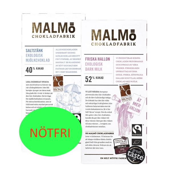 Bild av 2 Ekologiska Chokladkakor i set - Saltstänk & Friska Hallon