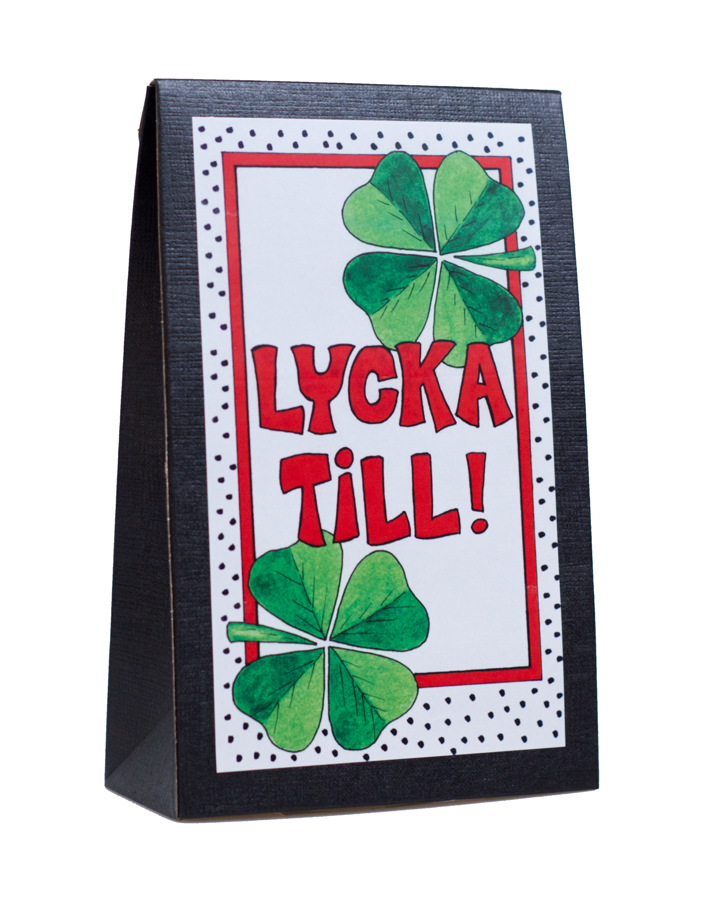 Presentask med ekologiska chokladbräck - 'Lycka Till'