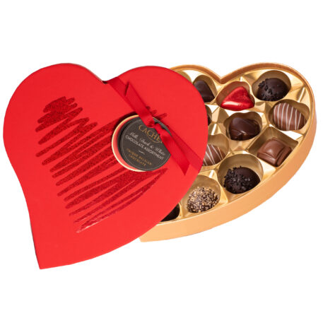 Bild av Valentina - Hjärtformad ask med chokladpraliner från Cachet