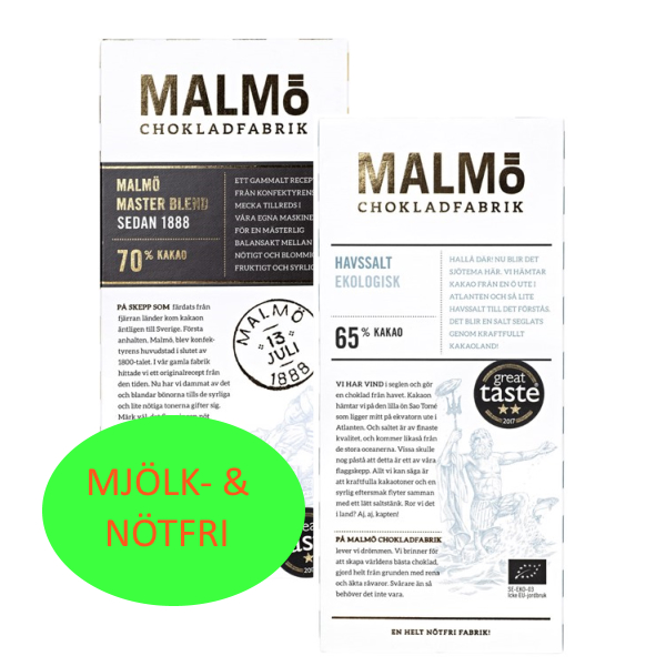 2 Chokladkakor i set - Master Blend & Ekologisk Havssalt 65%